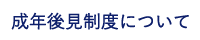 成年後見制度について